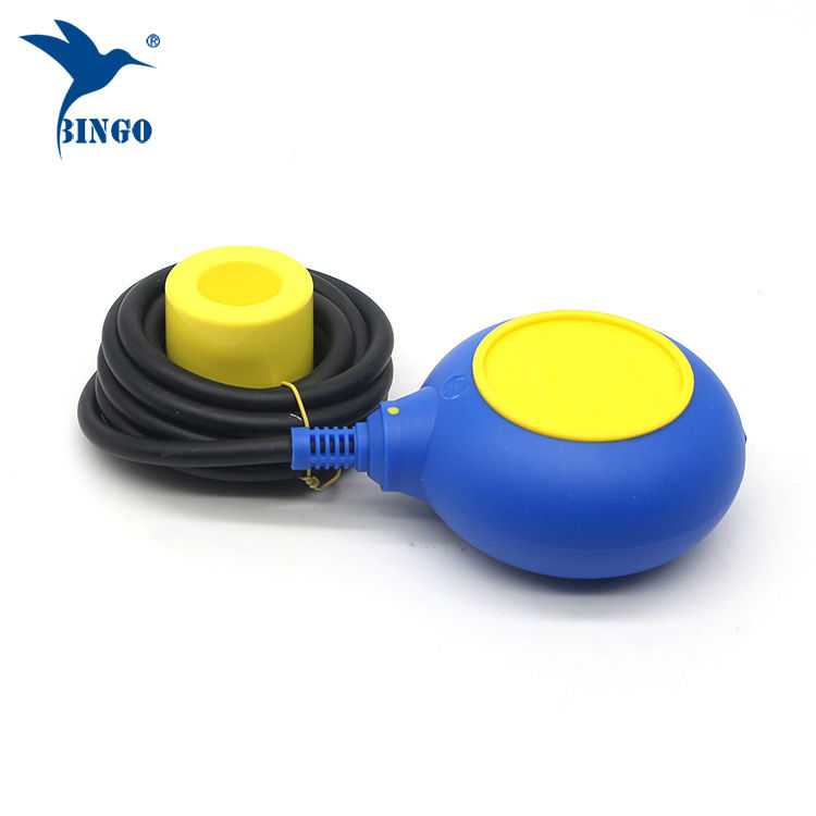 MAC 3 type niveau regelaar in gele en blauwe kleuren kabel vlotterschakelaar